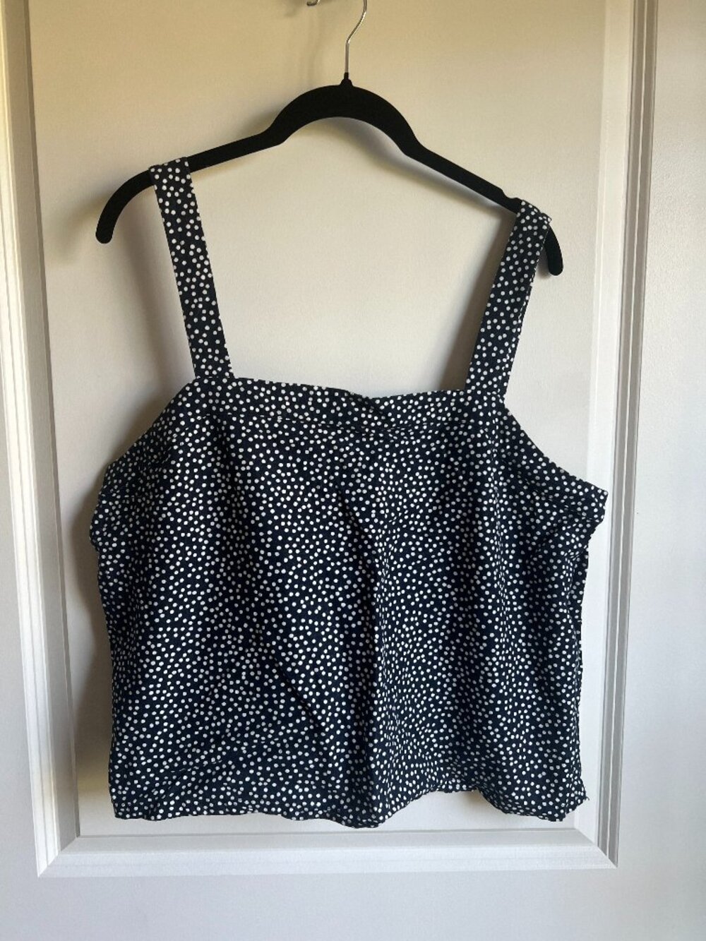 Polka Dot Loft blouse Linen Navy - L